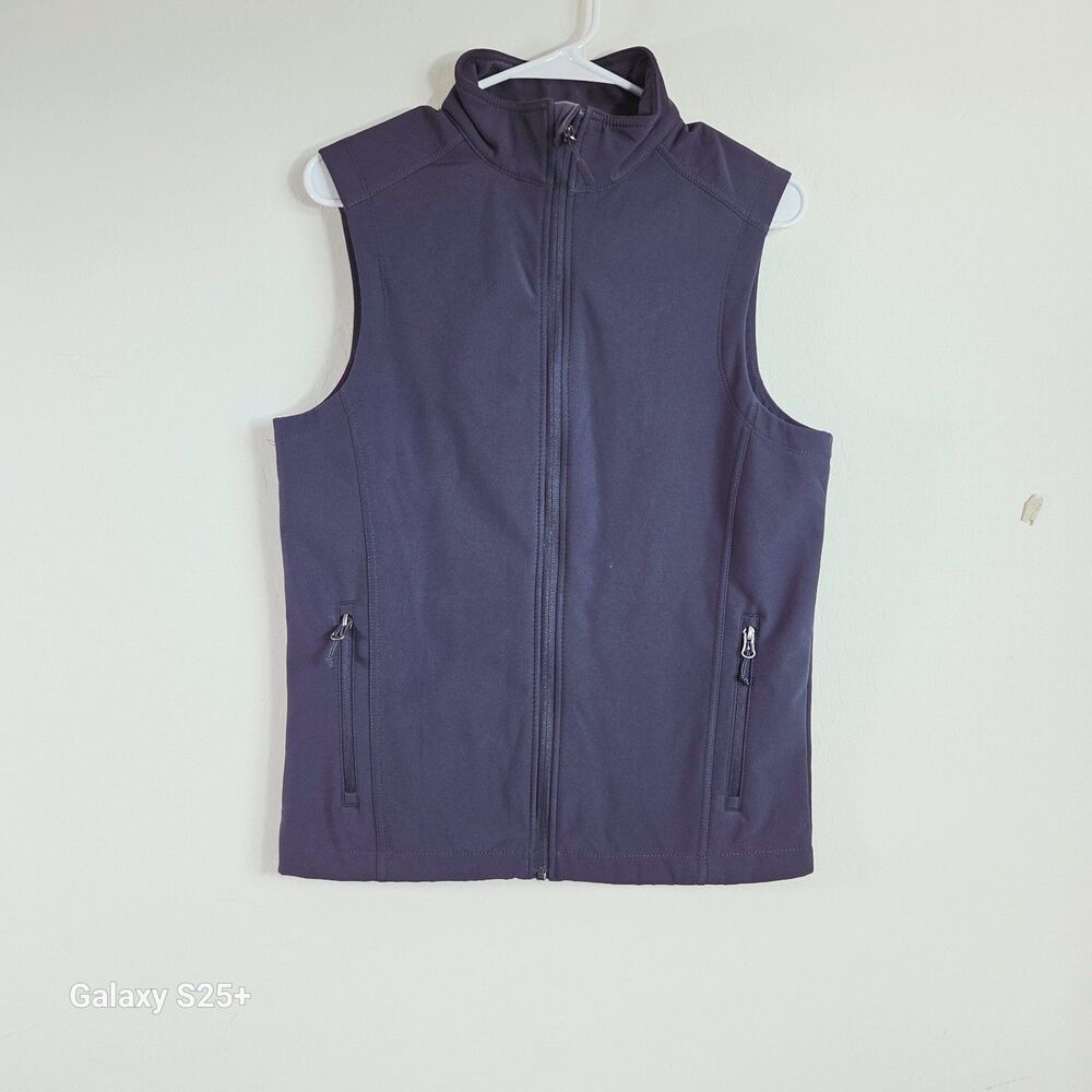 Port Authority Women's Gray Soft Shell Vest Arabian Horse Logo XS